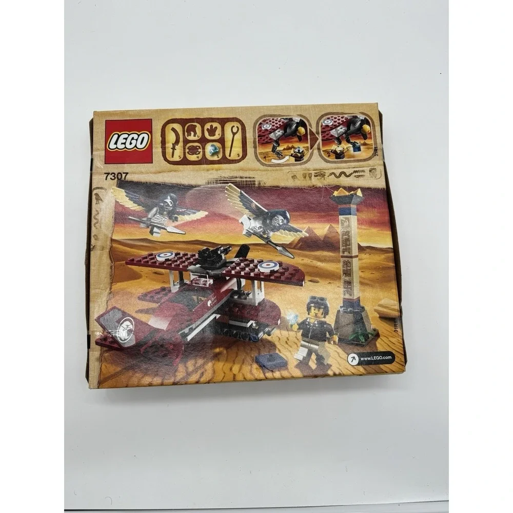 LEGO Pharaohs Quest Flying Mummy Attack 7307 Jake Raines Biplane Set New Sealed